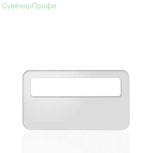 Заготовка бейджа белая (SU01) для сублимации 70х40мм с окошком 60х12мм