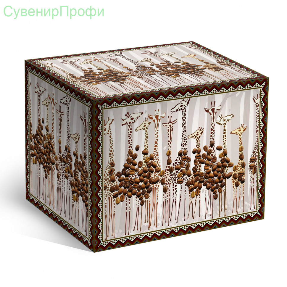 Коробка под кофейную кружку жирафы