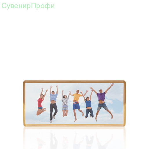 Магнит акрил золото 133х60мм