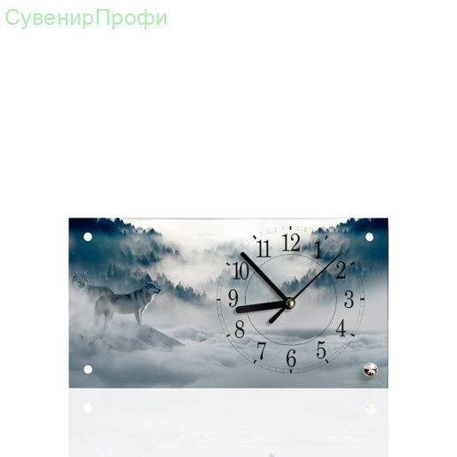 Кристалл с часами 300х160х5мм
